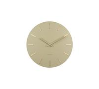(Olive Green, 30 cm) Karlsson Charm Steel Wall Clock with Gold Batons
