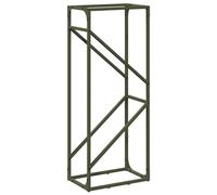 (olive green, 40 x 25 x 100 cm) vidaXL Firewood Rack White 40x25x100 cm Cold-rolled steel fireplace log holder