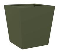(olive green, 40 x 40 x 40 cm/ 1 pcs) vidaXL Garden Planters Outdoor Flower Pot Patio Raised Bed Planter Box Steel