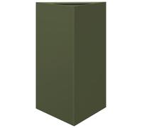 (olive green, 50 x 43 x 75 cm/ 1 pcs) vidaXL Garden Planters Outdoor Flower Pot Patio Planter Box Triangular Steel