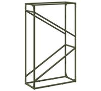 vidaXL Firewood Rack Olive Green 60x25x100 cm Cold-rolled steel