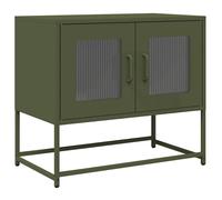 (olive green, 68 cm) vidaXL TV Cabinet White 68x39x60.5 cm Cold-rolled Steel tv stand tv sideboard