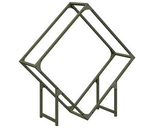 (olive green, 80 x 25 x 80 cm) vidaXL Firewood Rack Olive Green 60x25x60 cm Cold-rolled steel