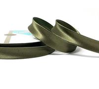 Olive Green Byetsa Satin Fold 18mm Bias Binding on a 25m Roll