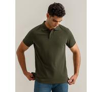 Olive Green Cotton Rich Polo Brian Oak London Green M