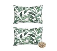 Olive Green Cushion Covers 12x20 Inch/30x50 cm Set of 2, Rectangle Leaves Cushions for Bed Home Decor, Soft Lumbar Cushions Covers Sofa Cushions Decorative Pillows for Bedroom Decor Gifts -J13