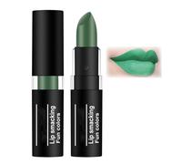Olive Green Face Paint & Matte Lipstick Stick - Waterproof Long-Lasting Creamy Foundation Duo, No-Stain Smooth Texture, Easy Twist Design for Christmas Makeup, Cosplay & Stage Performances