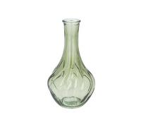 Olive Green Glass Decorative Twist Bud Vase, Vintage-Style Design
