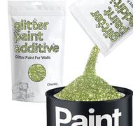 Olive Green Glitter Paint Additive Chunky 100g for Adding Sparkle to Paints & Varnish | Paint Walls Sparkly Add to Emulsion, Acrylic or Lacquer Indoor | Hemway