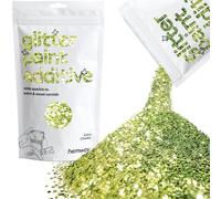 Olive Green Glitter Paint Additive Extra Chunky 100g for Adding Sparkle to Paints & Varnish | Paint Walls Sparkly Add to Emulsion, Acrylic or Lacquer Indoor | Hemway