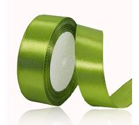 Olive Green Ribbon 20mm, 23 Meters Satin Fabric Ribbons for Gift Wrapping, Crafting, Bows Making, Florist Bouquets, Wreaths, Sewing Projects, Birthday, Baby Shower and Wedding Party Cake Decorations
