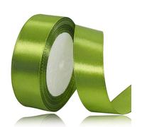 Olive Green Ribbon 25mm for Christmas Party Decorations，23 Meters Olive Green Satin Ribbon for Gift Wrapping, Crafting, Wedding Party, Christmas, Hair Bows, Floral Bouquets, Anniversaries，Baby Showers