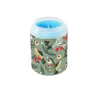 Olive Green Six Playful Kea Reusable Paw Cleaning Cup Soft Silicone Bristles Feet Grooming Supplies for Medium to Large Dogs