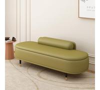 Olive Green Storage Ottoman with Backrest - 80cm Multi-Functional Footstool & Toy Storage Bench for Living Room Bedroom Entryway - Stylish Seating & Space nizer