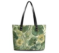 Olive Green Style Leather Tote Bag for Women Work Shoulder Purses with Zipper Waterproof Large Computer Shoulder Bag Fashion Ladies Shoulder Handbag Reusable Shopping Bags