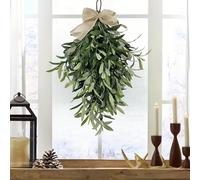 Olive Green Swag Wreath, Christmas Greenery Teardrop Wreath, Artificial Hanging Teardrop Swag, Olive Wreaths For Front Door, 60x30x8cm, For Wedding, Birthday Party, Festival