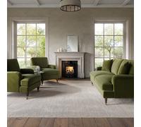 Olive Green Velvet 3 Piece Sofa Set - Payton