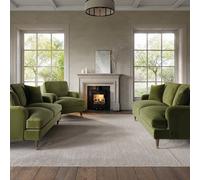 Olive Green Velvet 3 Piece Sofa Set - Payton