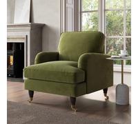 Olive Green Velvet Armchair - Payton