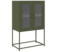(olive green) vidaXL Highboard Pink 68x39x107 cm Steel sideboard side cabinet