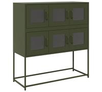 (olive green) vidaXL Sideboard White 100.5x39x107 cm Cold-rolled Steel storage cabinet