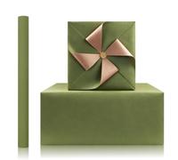 Olive Green Wrapping Paper Mini Roll Deep Sage Green Kraft Craft Paper Rustic Packaging Supplies for Gift Wrapping Wedding Backdrop Table Runner Bulletin Board Flower Bouquet DIY Crafts,43cm x 3m