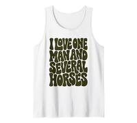 Olive Groovy I Love One Man and Several Horses Tank Top