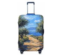 Olive Grove with The Sea Elastic Travel Luggage Covers Dustproof Scratch-Resistant Suitcase Protector Fit 22-24 Inch