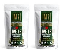 Olive Leaf | 60 Capsules | Super Strength | OLEUROPEIN 40% | (1000mg per Capsule Equivalent to 10,000mg) | Vegan | NO FILLERS NO Binders | Non GMO | 100% Olive Leaf (60) (Pack of 2)