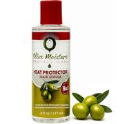 Olive Moisture Heat Protector Hair Serum 6oz (177ml) - Lightweight Thermal Shield for All Hair Types Frizz Control Nourishes with Oils Smooth Finish Use on Damp or Dry Hair