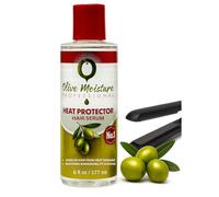 Olive Moisture Heat Protector Hair Serum 6oz (177ml) - Lightweight Thermal Shield for All Hair Types Frizz Control Nourishes with Oils Smooth Finish Use on Damp or Dry Hair