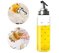 Olive Oil Dispenser Bottle - 300ml Glass Oil Bottle Cruets No Drip, Oil Container for Vegetable Olive Oil, Lead-Free Glass Oil Dispenser