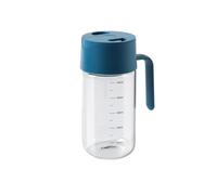 Olive Oil Dispenser Bottle, Glass Olive Oil Dispenser Automatically Opens and Closes The Pot for Frying, Grilling for Air Fryer Cooking(Blu)