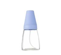 Olive Oil Dispenser Bottle, Glass Push Oil Sprayer with Lid is Suitable for Salads Grilling Baking for Air Fryer Cooking(Blu)