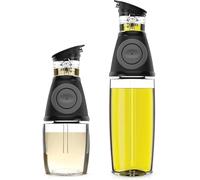 Olive Oil Dispenser Bottle with Pump for Kitchen, Glass Oil and Vinegar Dispenser Set, Measured Cruet for Cooking - Ideal Oil Bottles for Kitchen Gadgets & Gifts