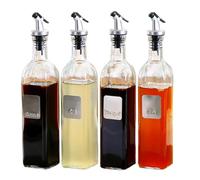 Olive Oil Dispenser Spout, Kitchen Oil Pour Spouts, Vinegar Bottle Stopper Spout Leakproof Nozzle Dispenser for Oil, Olive Oil, and Sa-lad, with Cover