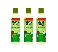 Olive Oil Incredibly Rich Moisturizing Hair Lotion of ORS- Hydrating & Strengthening Hair Treatment w/Castor Oil, Heat Protection, Frizz Control, and Shine for Dry, Curly, Hair (Pack of 3)
