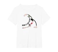 Olive OYL Bend IT Like Olive! Yoga Tee T-Shirt, Women's Plus, White, 5X