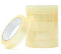 Olive Portraits - 6 Rolls of Sellotape 25mm x 66m Clear Strong Packaging Transparent Gift Wrap Tape