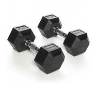 Olive Rubber Hex 10kg Dumbbell 2 Units