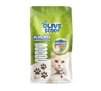 Olive Scoop Natural Olive Pit Clumping Cat Litter 8L (6kg) - Dust-Free, Natural, Biodegradable, Eco-Friendly, Unscented, Hypoallergenic, Odour Control - Suitable for Kittens and Multi Cat Homes