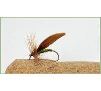 Olive Sedge, size 10, trout flies, Good late or early season fly, Brown winged olive sedge (6)