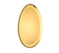 Olive-Shaped Stainless Steel Tray Decor for Coffee Table/Bathroom Accessory Vanity Tray/Jewelry Dish/Perfume Makeup Mirror Tray/Serving Platter/Display Tray.Length32cm X Width24cm.Golden.1Piece