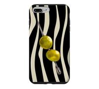 Olive Skewer Zebra Stripe Martini Lover Foodie Cocktail Bar Case for iPhone 7 Plus/8 Plus