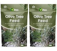 Olive Tree Feed Fertiliser, Slow Release Plant Food for Garden Hedge, Shrub, Borders, Pots & Containers Extended Nitrogen Release 0.9kg Pouchx2