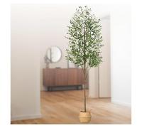 Olive Trees Artificial Indoor with Planter, Arboles Artificiales Para Decoracion Easy Assembly, Low Maintenance Faux Plants for Home Office Decor,green-180cm/71in