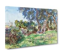 Olive Trees By John Singer Sargent Classic Painting Canvas Wall Art Print Ready to Hang, Framed Picture for Living Room Bedroom Home Office Décor, 30x20 Inch (76x50 cm)