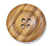 Olive Wood 4-Hole Button - 40 lignes/25mm Pack Quantity: 50 SUPPLIED BY C&CC