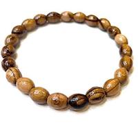 Olive Wood Bracelet Handmade From Holy Land Bethlehem/Jerusalem (8 Inches, Oval)