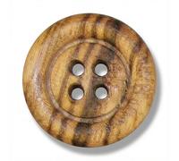 Olive Wood Buttons 18mm 10 Pack - Natural 4 Hole Wooden Sewing Knitting